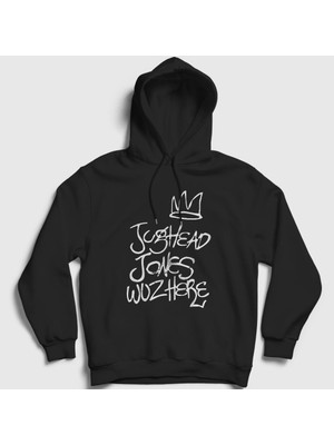 Presmono Unisex Siyah Jughead Jones Was Here Riverdale Kapüşonlu Sweatshirt