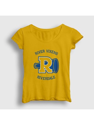 Presmono Kadın Sarı River Vixens Riverdale T-Shirt