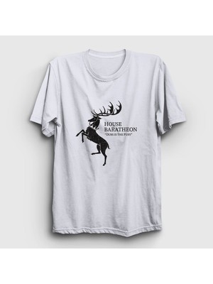 Presmono Unisex Beyaz Baratheon Game Of Thrones T-Shirt