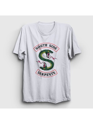 Presmono Unisex Beyaz South Side Serpents Riverdale T-Shirt