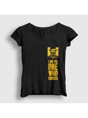 Presmono Kadın Siyah Knocks V2 Breaking Bad T-Shirt