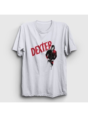 Presmono Unisex Beyaz Dexter T-Shirt