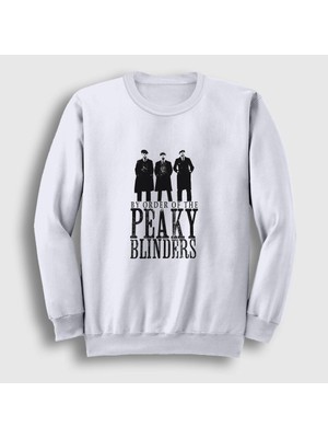 Presmono Unisex Beyaz Order Peaky Blinders Sweatshirt