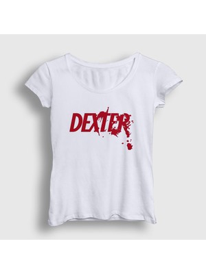 Presmono Kadın Beyaz Logo Dexter T-Shirt