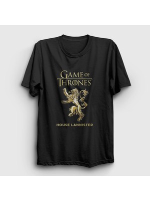 Presmono Unisex Siyah Lannister Game Of Thrones T-Shirt