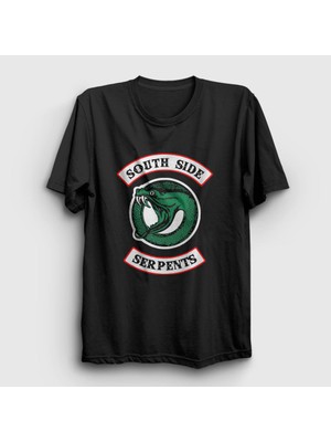 Presmono Unisex Siyah South Side Serpents V2 Riverdale T-Shirt