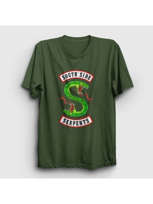 Presmono Unisex Haki South Side Serpents V3 Riverdale T-Shirt