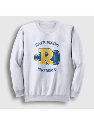 Presmono Unisex Beyaz River Vixens Riverdale Sweatshirt