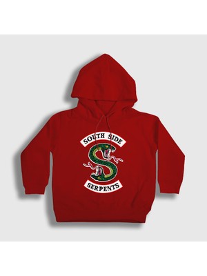 Presmono Unisex Çocuk Kırmızı South Side Serpents Riverdale Kapüşonlu Sweatshirt