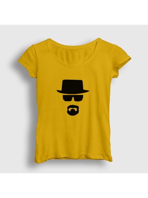 Presmono Kadın Sarı Silhouette Breaking Bad T-Shirt