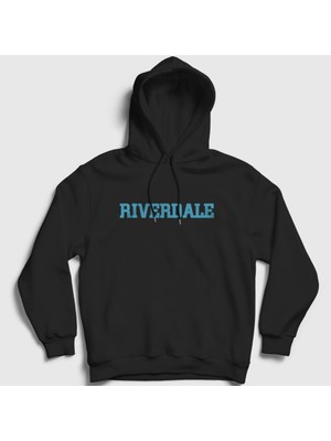 Presmono Unisex Siyah Logo V2 Riverdale Kapüşonlu Sweatshirt