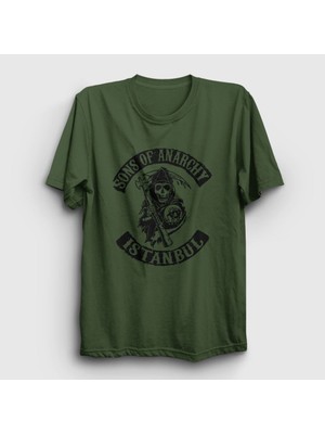 Presmono Unisex Haki Istanbul Sons Of Anarchy T-Shirt