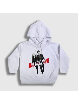 Presmono Unisex Çocuk Beyaz James Spader The Blacklist Kapüşonlu Sweatshirt