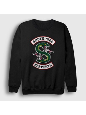 Presmono Unisex Siyah South Side Serpents Riverdale Sweatshirt