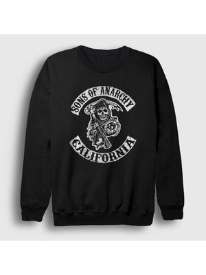 Presmono Unisex Siyah California Sons Of Anarchy Sweatshirt