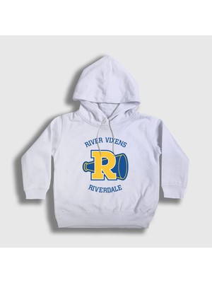 Presmono Unisex Çocuk Beyaz River Vixens Riverdale Kapüşonlu Sweatshirt