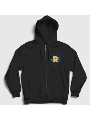 Presmono Unisex Siyah River Vixens Riverdale Fermuarlı Kapüşonlu Sweatshirt
