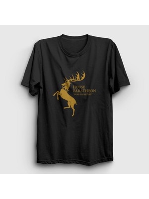 Presmono Unisex Siyah Baratheon Game Of Thrones T-Shirt