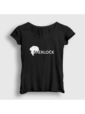 Presmono Kadın Siyah Series Sherlock Holmes T-Shirt