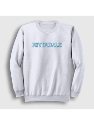 Presmono Unisex Beyaz Logo Riverdale Sweatshirt