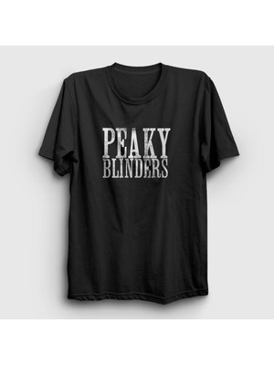 Presmono Unisex Siyah Logo V2 Peaky Blinders T-Shirt