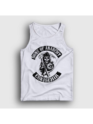 Presmono Unisex Beyaz Eskişehir Sons Of Anarchy Atlet