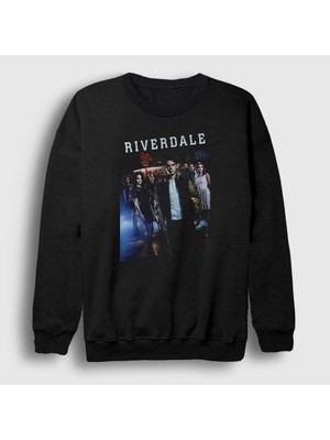 Presmono Unisex Siyah Poster Riverdale Sweatshirt
