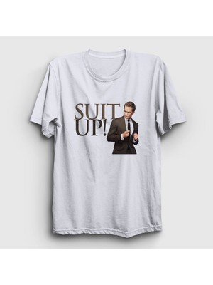 Presmono Unisex Beyaz Barney How I Met Your Mother T-Shirt