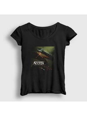 Presmono Kadın Siyah Too Mean To Die Accept T-Shirt