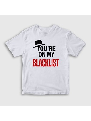 Presmono Unisex Çocuk Beyaz My The Blacklist T-Shirt