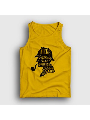 Presmono Unisex Sarı Fact Sherlock Holmes Atlet