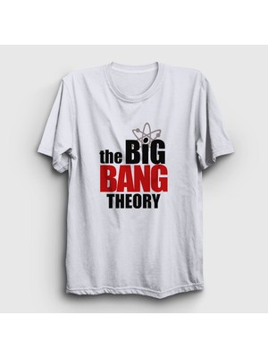 Presmono Unisex Beyaz Logo The Big Bang Theory T-Shirt