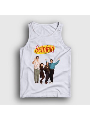 Presmono Unisex Beyaz Cover Seinfeld Atlet