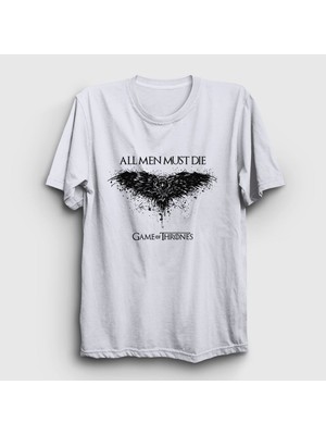 Presmono Unisex Beyaz Die Game Of Thrones T-Shirt