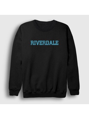 Presmono Unisex Siyah Logo V2 Riverdale Sweatshirt
