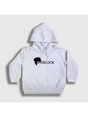 Presmono Unisex Çocuk Beyaz Series Sherlock Holmes Kapüşonlu Sweatshirt