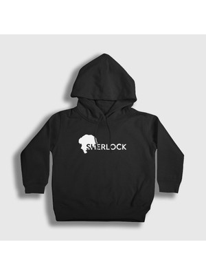 Presmono Unisex Çocuk Siyah Series Sherlock Holmes Kapüşonlu Sweatshirt