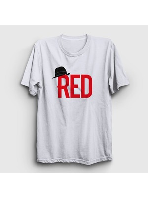 Presmono Unisex Beyaz Hat The Blacklist T-Shirt