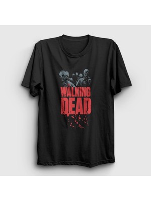 Presmono Unisex Siyah Zombies The Walking Dead T-Shirt
