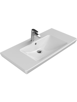 Cerastyle Turkuaz Porto D Etajerli Lavabo 95  cm (Derınlık 48  Cm)