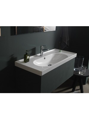 Cerastyle Turkuaz Arya Etajerli Lavabo 80*45  cm