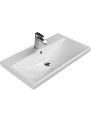 Turkuaz Cerastyle Turkuaz  Etajerli Lavabo 80 x 45  cm