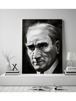 BK Gift Karakalem Atatürk Tasarımlı Kanvas Tablo-6 70X100CM