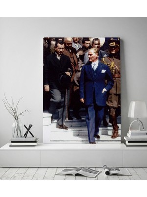 BK Gift Atatürk Tasarımlı Kanvas Tablo-50 70X100CM