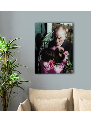 BK Gift Atatürk Tasarımlı Kanvas Tablo-46 50X70CM