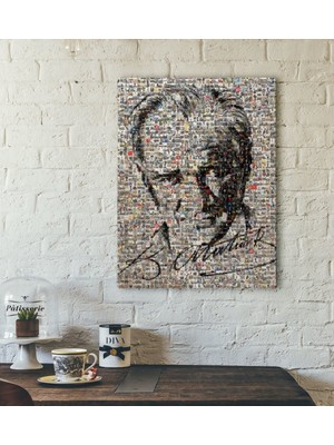 BK Gift Atatürk Tasarımlı Kanvas Tablo-45 30X50CM