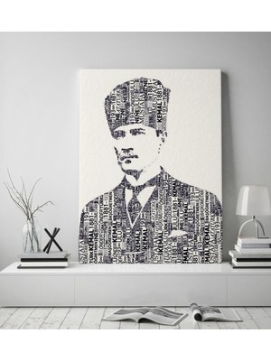 BK Gift Atatürk Tasarımlı Kanvas Tablo-43 70X100CM