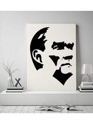 BK Gift Atatürk Silüet Tasarımlı Kanvas Tablo-5 70X100CM