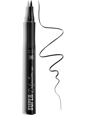 Avon True Süper Tanımlayıcı Göz Kalemi - Kusursuz Çizgiler, 12 Saat Boyunca Kalıcı, Siyah, 1 Adet