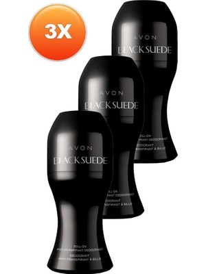 Avon Black Suede Erkek Roll On 3Lü Avantaj Seti